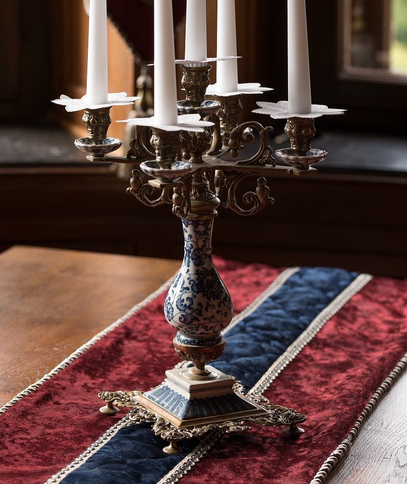 candelabro quintuplo ceramica
